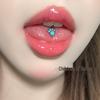 Söt titan tass tungpiercing: Söt & Kryddig Tjej Spiral Tungpiercing