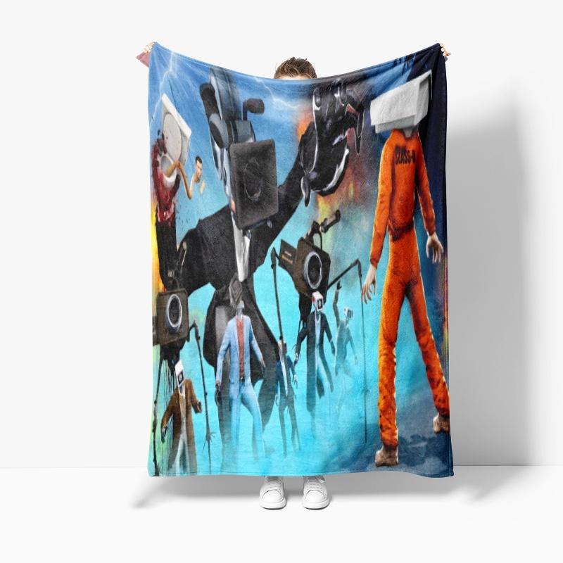 Die coolste Skibidi Toilettendecke – warme und weiche Flanelldecke für alle Jahreszeiten