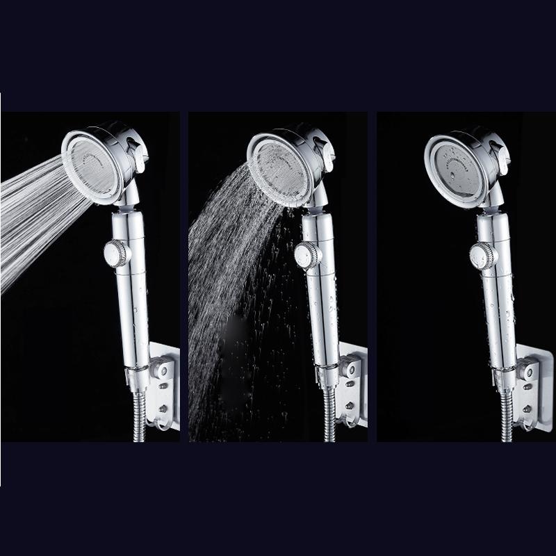 Adustable 3 Modes Shower Head Bathroom Shower Accessories Handheld Water Saving Bath Shower Head High Pressure Shower Head