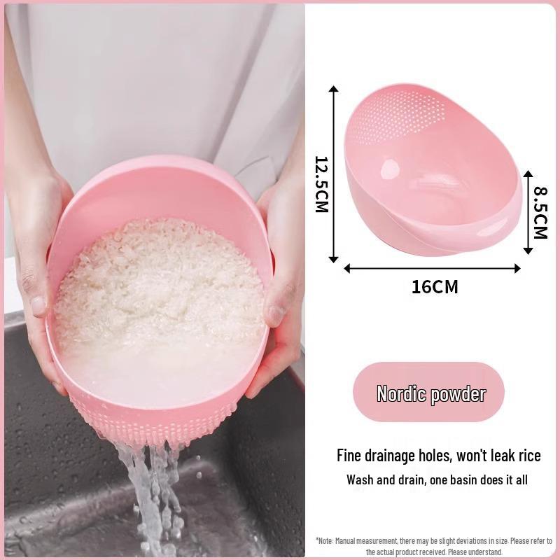 

Rice Washing Colander: Fine Mesh Basin for Washing Rice, Fruits, and Vegetables with Easy Drainage.