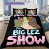The Big Lez Show Sassy Night Forest 3 Pieces Bedding Set, Cartoon Bigfoot Duvet Cover & Pillowcases