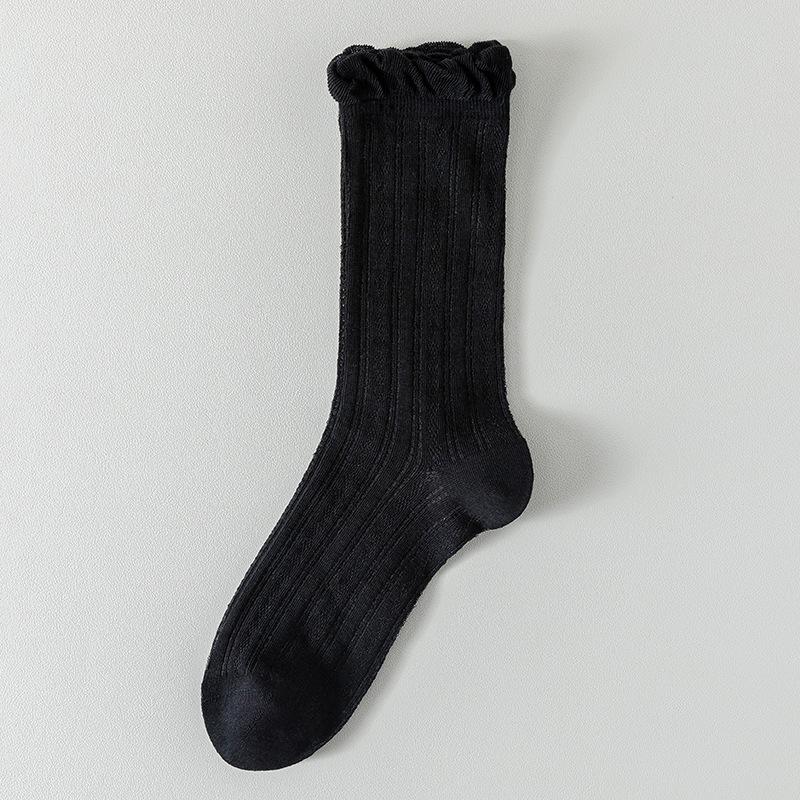 Meias de Algodão Puro Femininas de Verão Finas Absorventes de Suor Respiráveis de Malha Algodão Inferior de Tambor Algodão Felpudo
