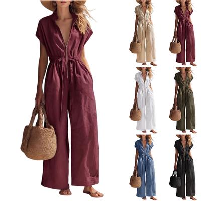 Salopete Scurte Pentru Femei Decolteu Adânc Fără Mâneci Salopetă Croială Largă Salopetă de Lucru Rochie Casual Elegantă Salopete de Vară