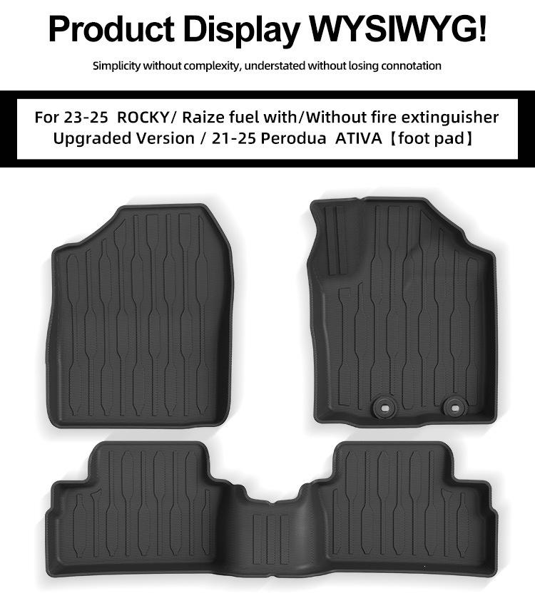 TPE Floor Mats & Trunk Liner for 2023 Daihatsu Rocky/Toyota Raize