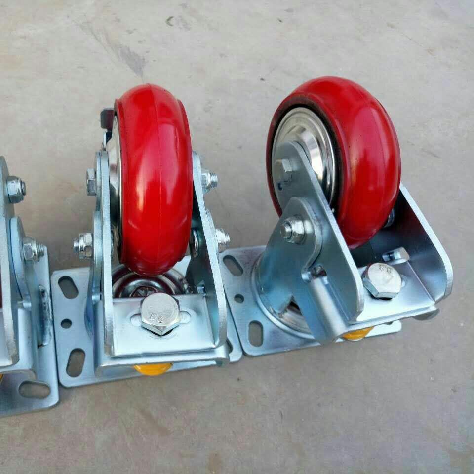 Shock-Absorbing 6-Inch Swivel Caster PU Wheel - Heavy Duty, Vibration Damping, Spring-Loaded Steering Wheel for Industrial Use Directional Shock-Absorbing 6-Inch