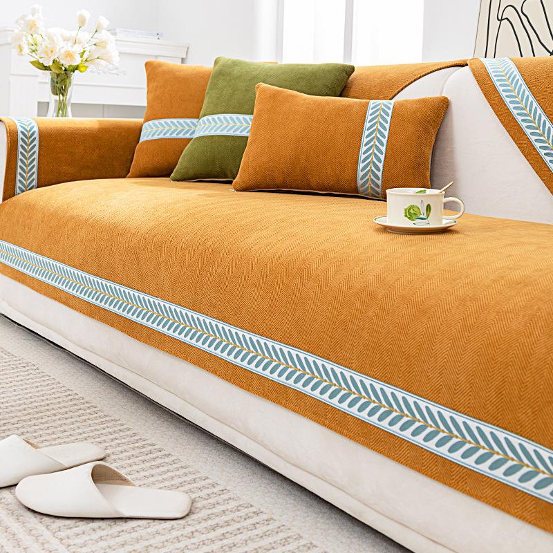 

Новая подушка для дивана Четыре сезона Универсальная Гостиная Легкая Роскошь Высококлассный Чехол для дивана Нескользящая Спинка Подлокотник 70*150cm