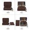 Stylish PU Leather Watch Band Storage Box Holds 12 Straps Flocking Interior Detachable Wrist Strap Designs Daily Use