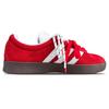 Adidas VL COURT 2.0 Leather Cushioning Abrasion Resistant Low top Skateboard Shoes Unisex Scarlet HQ1802(Team1071-)