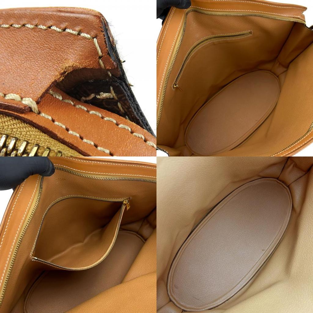 Used CELINE Tote Bag Macadam leather/PVC Brown Shoulder