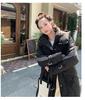 Women's Autumn and Winter Coat Solid Color Hooded Loose Thickened Windproof Mid-length Women's Jacket