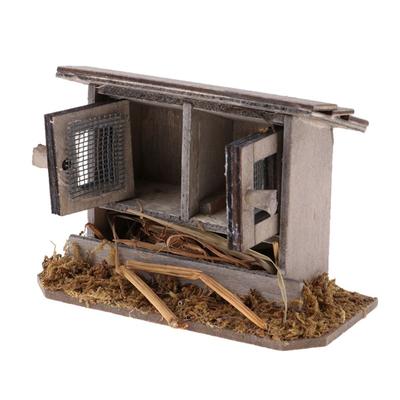 Playing House Home Decor Fairy Garden Dolls Accessories Wood Arch Bridge Outdoor Scene Model Miniature Chicken Coop