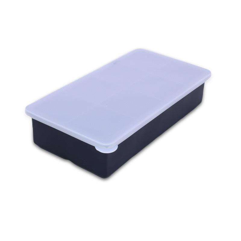 Silicone Ice Cube Tray with Lid - 8-Cube Whiskey Maker, Food-Grade for Home & Commercial Use