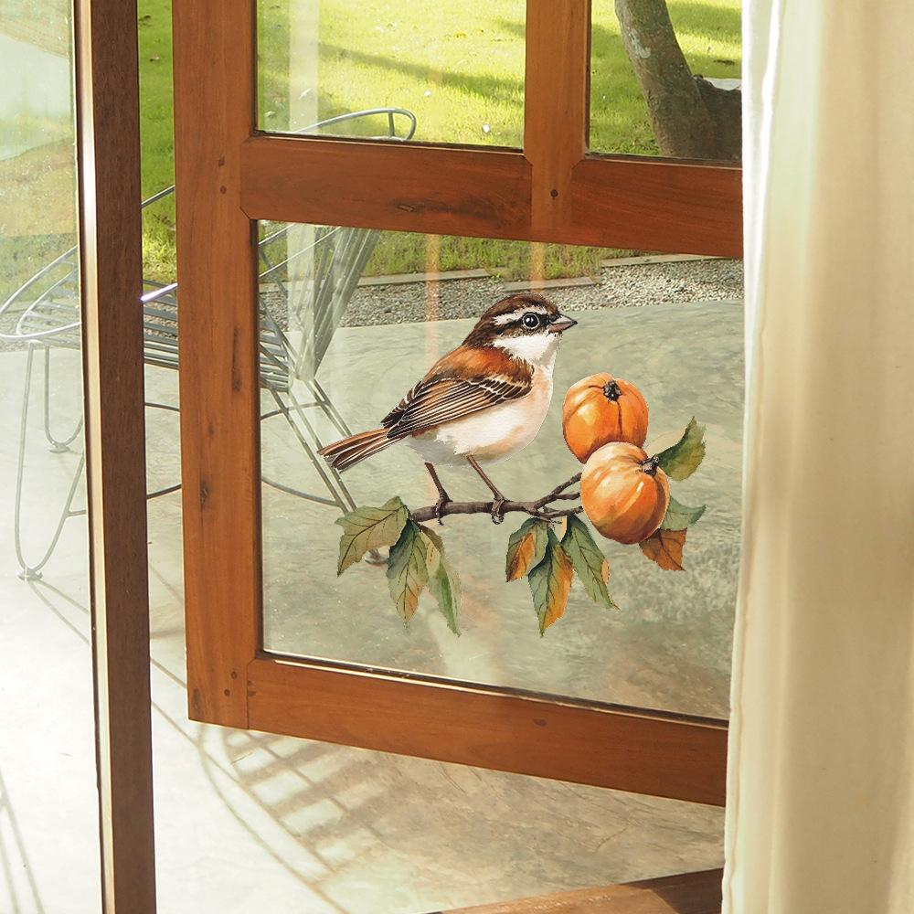 Cartoon Painted Branches Birds Bedroom Living Room Home Wall Background Beautification Decoration Wall Stickers