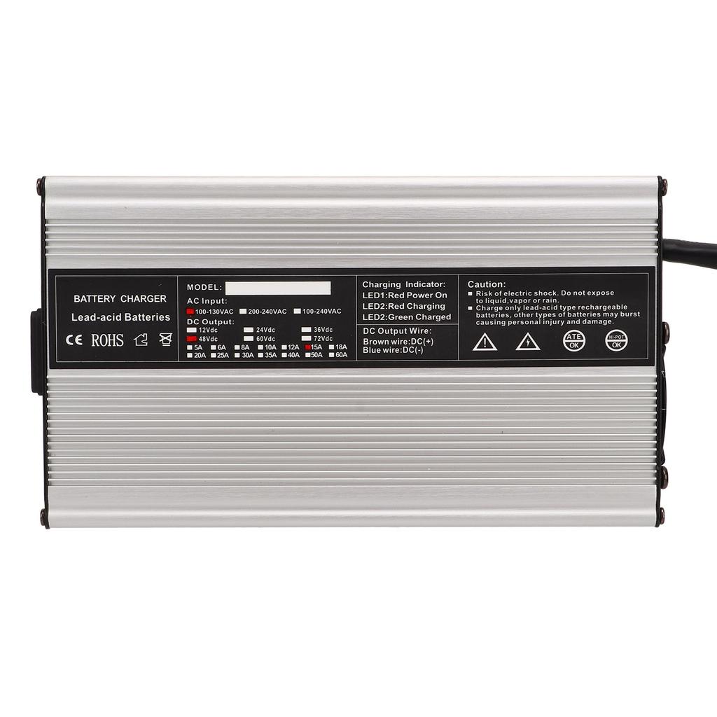 48V 15A Batterieladegerät mit OBC-Kabel 3-Pin Rund für Club Car Golf Cart
