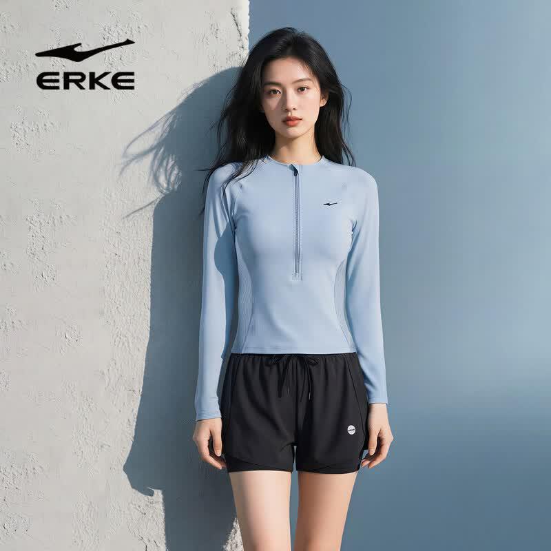 ERKE Women's Long Sleeve Two-Piece Swimsuit