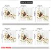 2pcs 2D flat printing Merry Christmas Trendy Curtains Christmas Holly Berries Snowflakes Digital Printed Polyester Drapes Party