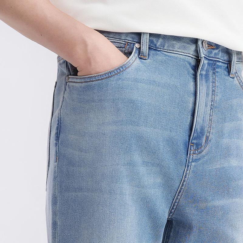 GXG Men's Moisture-Wicking Quick-Dry Straight-Leg Washed Denim Jeans