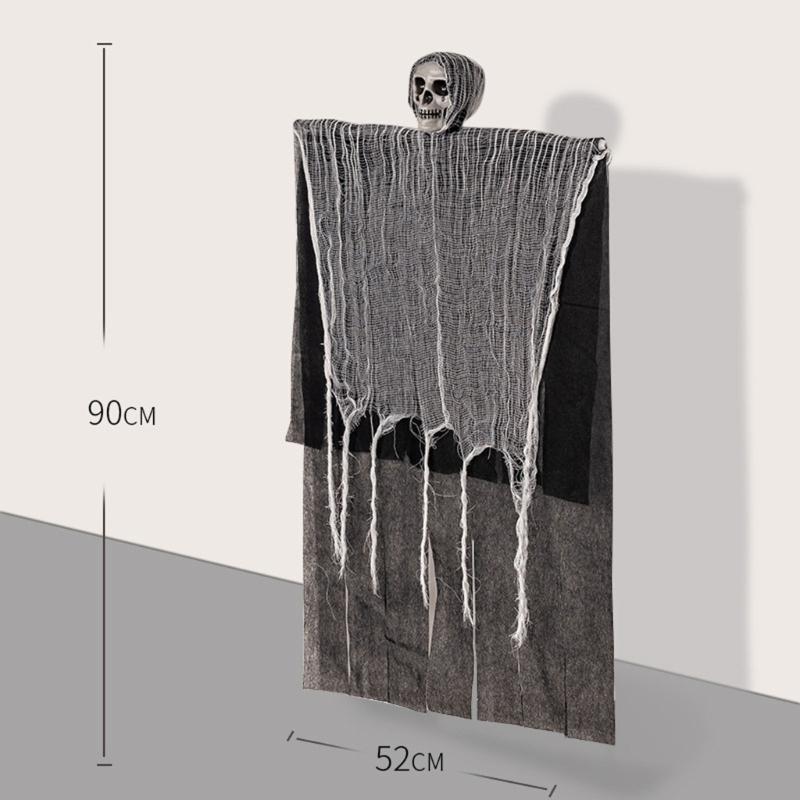 

Macabres Skull Gauze Yard Ornament Weather Resistant Halloween Party Accessory M68E China Mainland