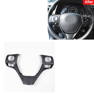 Für 2014-17 Toyota Corolla Ralink RAV4 Interieur Lenkradabdeckung Zierleiste Rahmen