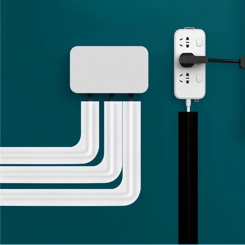 1PC 1m/39.37in High Quality Soft Cord Cover Durable Flexible Wire Cover PVC Cable Management Floor Cable Cover Indoor