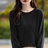 Women's Round Neck Crochet Knit Sweater: Loose-Fit, Autumn/Winter Pullover Base Layer.