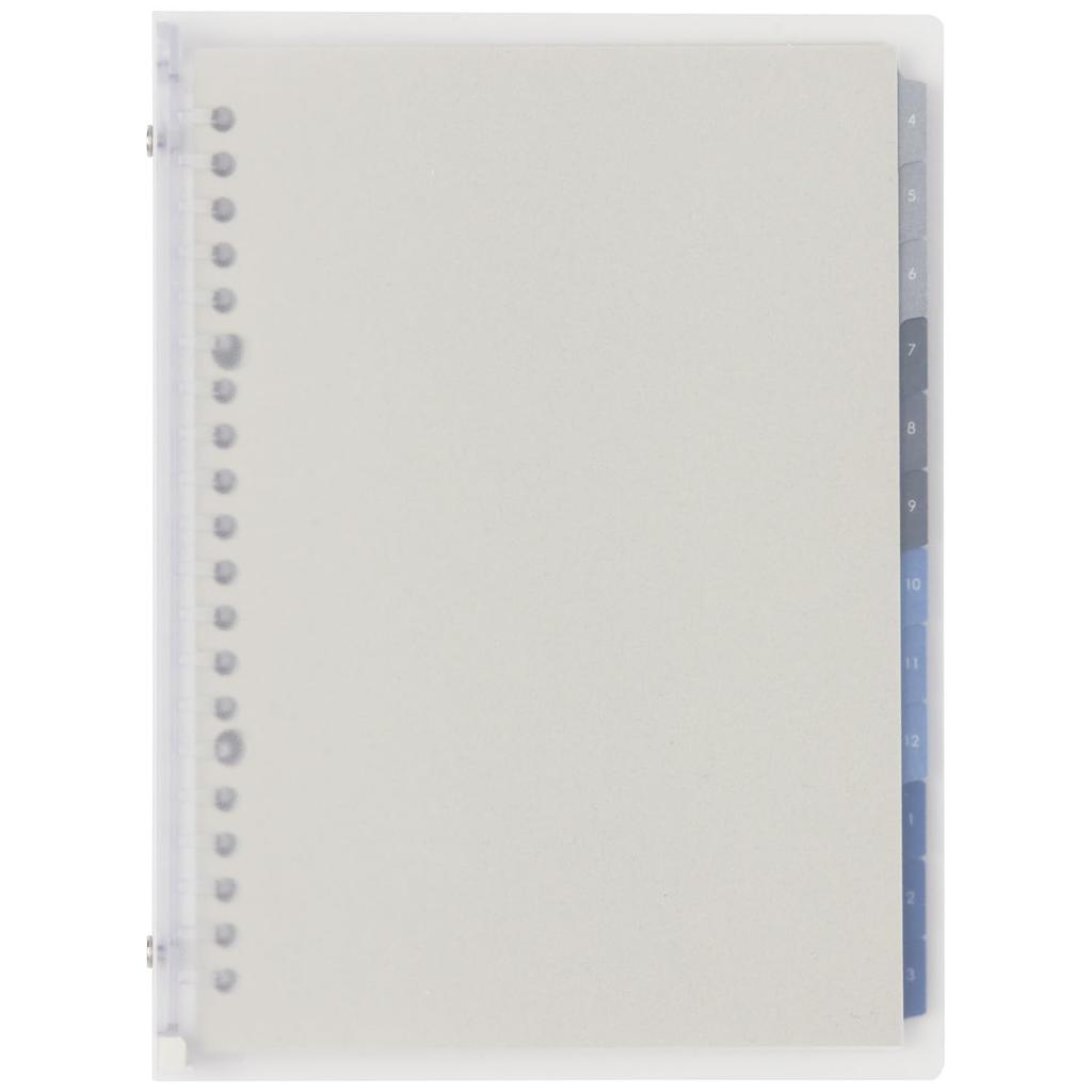 Maruman 2026 Notebook Starts April 2026 Planner, Diary, Monthly, 20-Hole, A5, Clear, FD424-26-98,