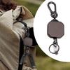 Retractable Key Ring Carabiner Extender With Chain Retractable Badge Clip For Camping Daily Commute Hiking Outdoor Travel