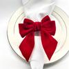 Decorative Napkin Ring Reusable Napkin Rings Velvet Bow Napkin Rings Set Reusable Bowknot Holders Holiday Table for Wedding