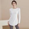 Top da Yoga e Fitness da Donna a Manica Lunga Slim-Fit