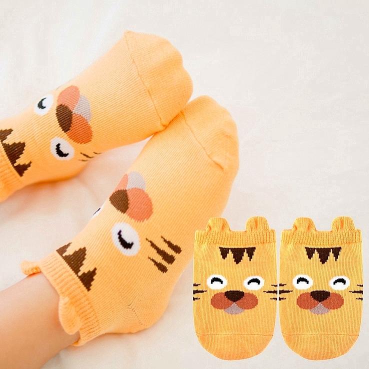 Kids Cartoon Cotton Socks Non-Slip Baby Toddler Floor Socks Random Color