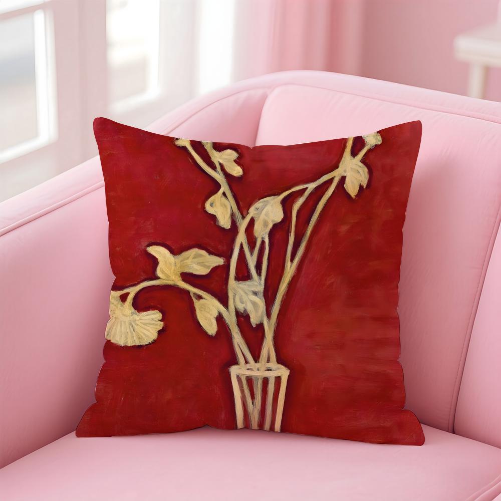 elegant shape ART SSanyu Cushion Cover Pillow Case Soft Skin Friendly Fabric Comfort  Concealed Zipper