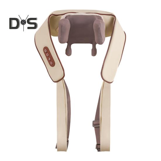 

Беспроводной массажер для шеи и плеч с таймером, несколькими режимами, регулируемым эргономичным дизайном, нагревательным массажным устройством бежевый