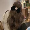 Vintage Black Big Large Velvet Bow Hair Clip For Women Girls Wedding Hairpins