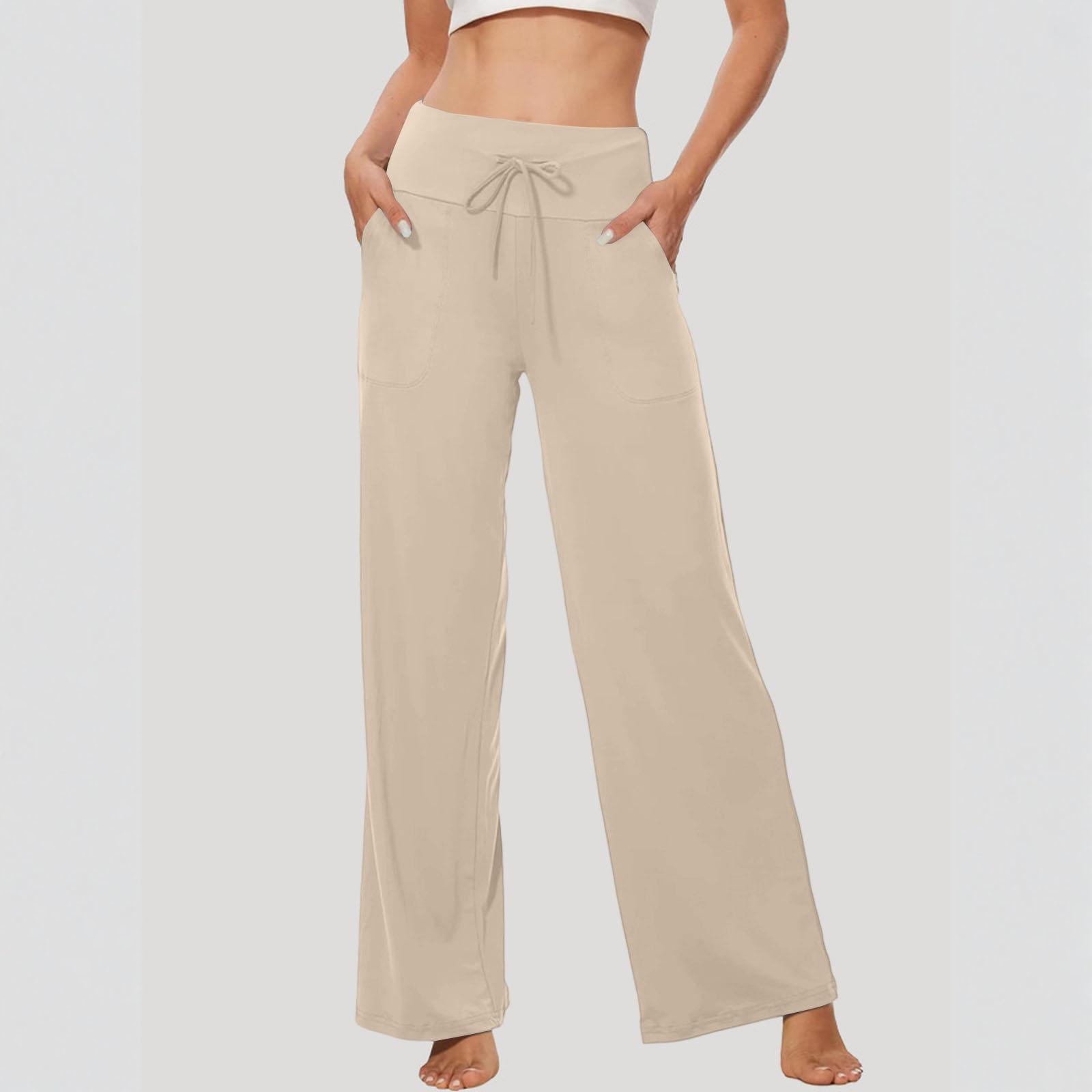 

Women s Color High Waisted Straight Leg Pants, Casual Pants, Hanging Sports Yoga Pants XL хакі
