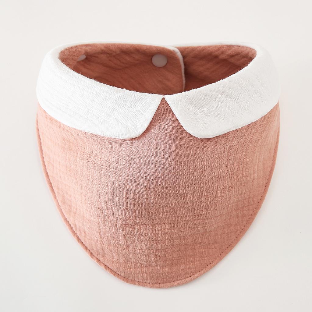 Pure Cotton Solid Six-layer 360 Rotatable Baby Feeding Bibs Toddler Saliva Towel Infant Gauze Baby Bib Feeding Baby Accessories