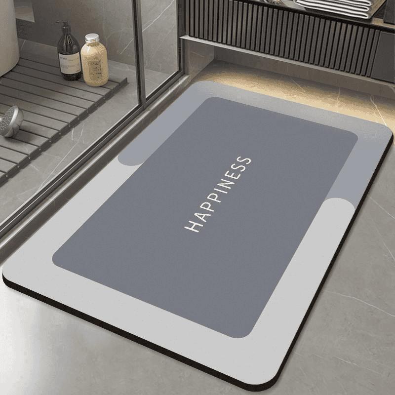 Silica Diatomite Bath Mat Absorbent Non-Slip Floor Bathroom Kitchen Entryway Modern Minimalist