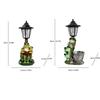 Lifelike Frog Plant Pot  Light Weatherproof Solar Frog Lamp Frog Statue Solar Light  Pathway Decor