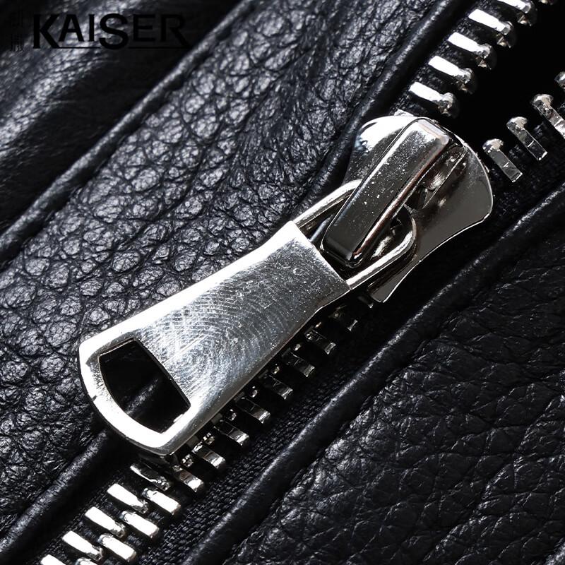 KAISER Men's Hooded Lambskin Leather Jacket