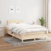 Exclusive House - Slatted Bed Base with Cream Mattress 120x200 Cm Fabric