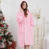 Wearable Blanket Hoodie for Men Oversized Hooded Blankets Sweatshirt Cozy Warm Fleece Blanket with Sleeves Adults Winter House Robes With Pocket