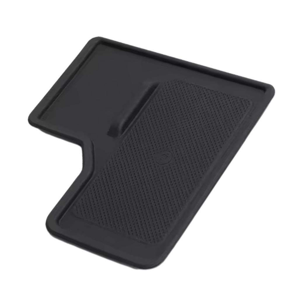 Black Smartphone Wireless Charger Rubber Mat Pad Protector for Toyota Land Cruiser Prado 250 J250 LC250 2024-2025