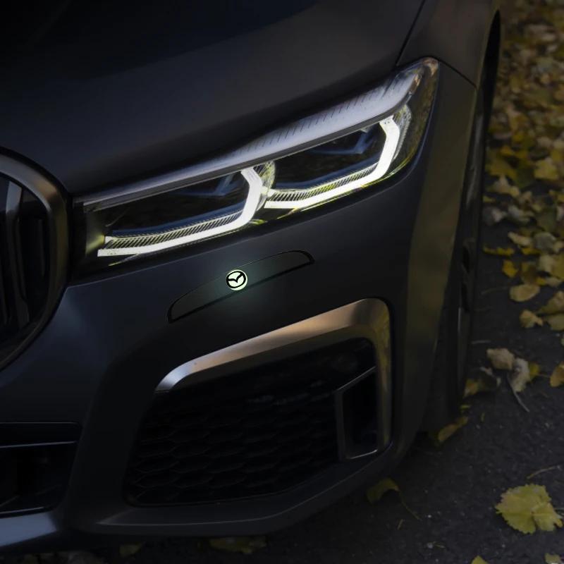 4PCS Car Luminous Door Stickers Bumper Strip Anti-collision For Mazda 3 Bk 6 G Gh Cx3 6 Gj 626 Demio 323 Cx-5 Cx-7 Cx9 Cx8 Mx-5 FF27