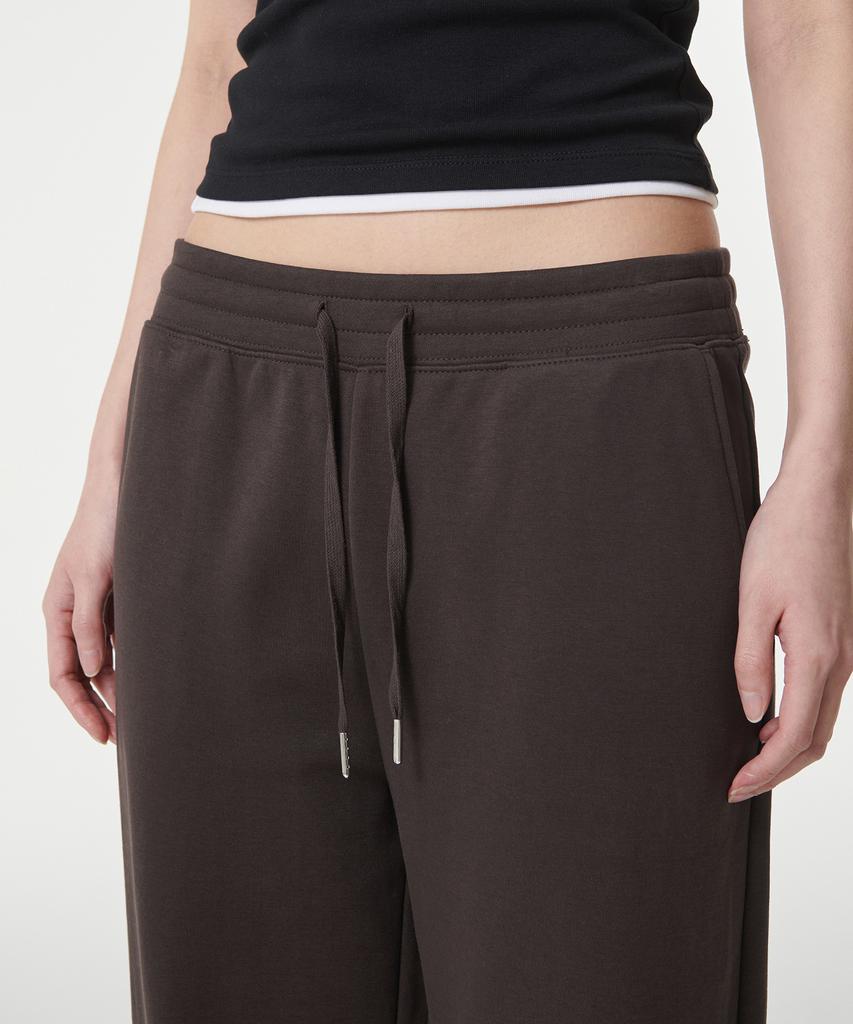 MUSINSA STANDARD WOMAN Women'S Flat Terry Wide Lounge Sweatpants [Dark Brown]