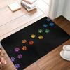 Colorful Dog Paw Pattern Welcome Entrance Door Mat Non Slip Rugs for Bedroom Decor Home Living Room Decoration Kitchen Floor Mat