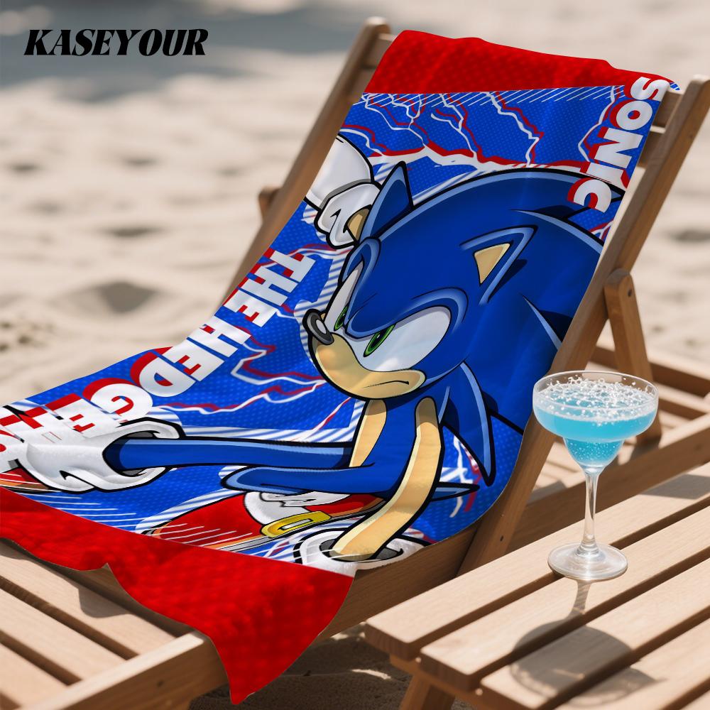 Anime S-Sonics Pattern Quick Drying Bath Towel Microfiber beach towel light weight swimming camping yoga beach out