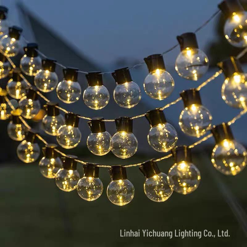 Solar LED String Lights for Outdoor Camping, Wedding Canopy, and Stall Decoration
