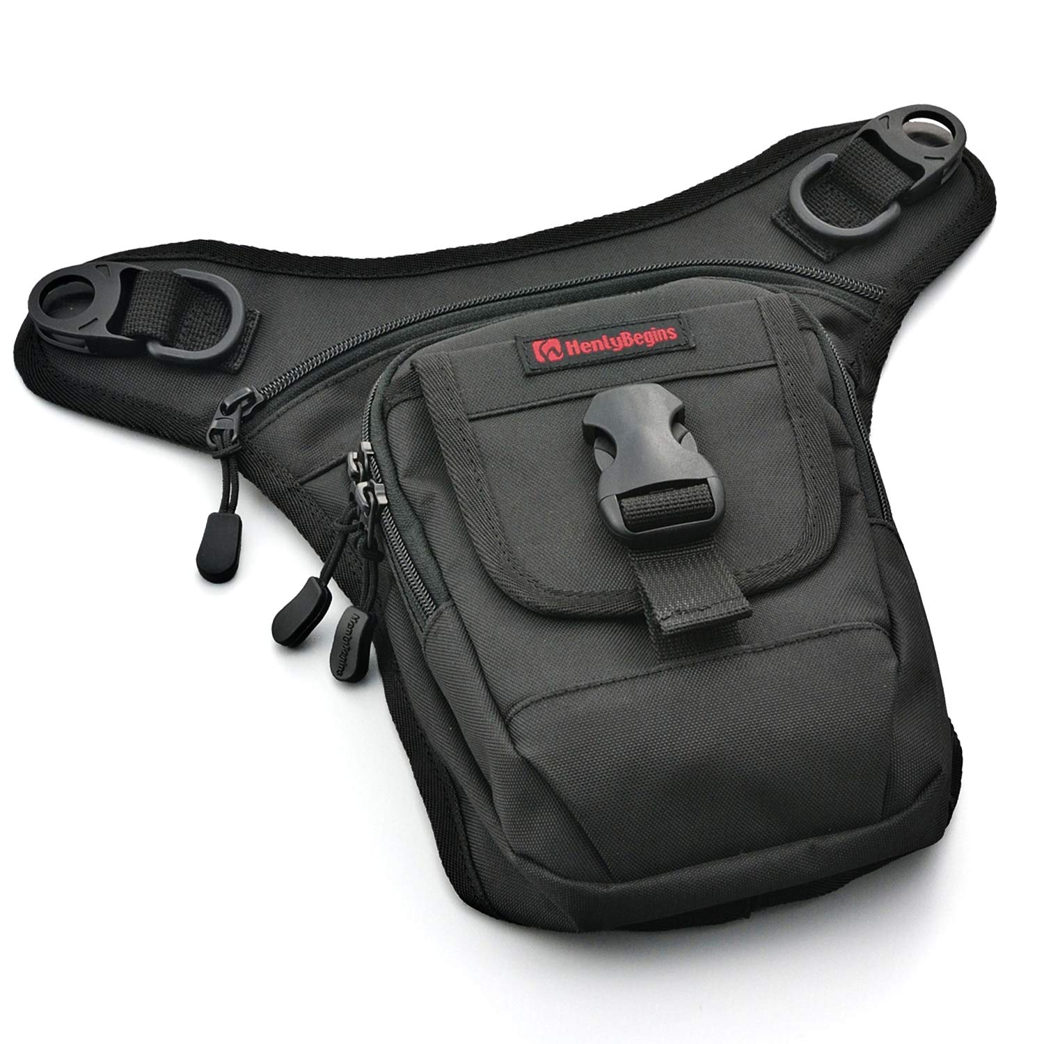 

Henly Begins Daytona Motorcycle Leg Bag 1L Polyester Long Wallet Storage 3 Chamber Structure Holster Bag 2 Black 96490 DH-740 чорний