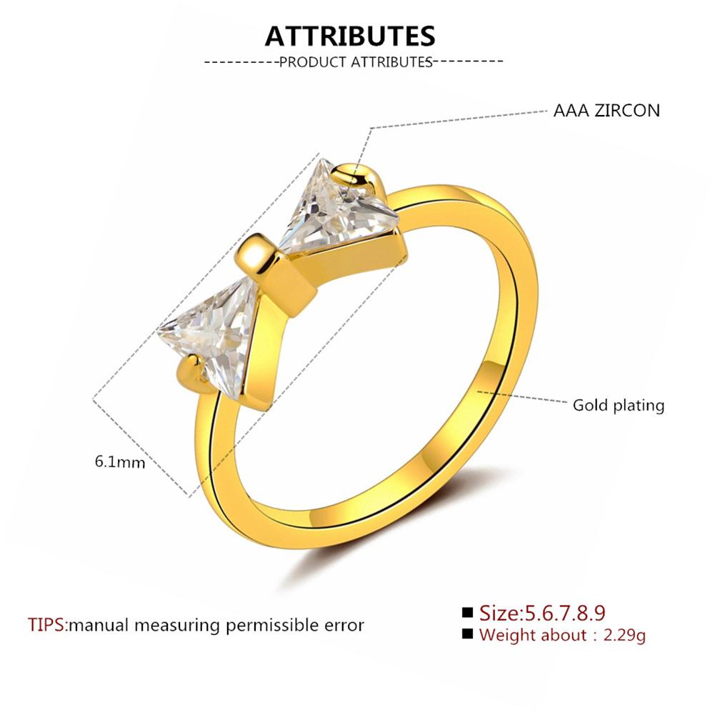 Women Crystal-like Stereoscopic Zircon Ring Finger Ring Ornament Gift