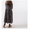 Spring Women's Cotton and Linen Floral Long Sleeved Dress