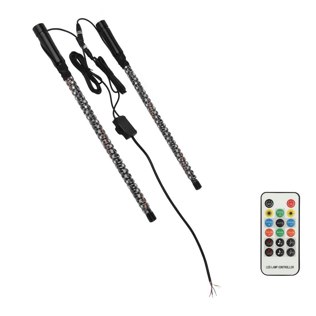 RGB LED Whip Light with Flag APP Control 300 Patterns 366 Modes 12V for UTV ATV Off Road Vehicle Boat